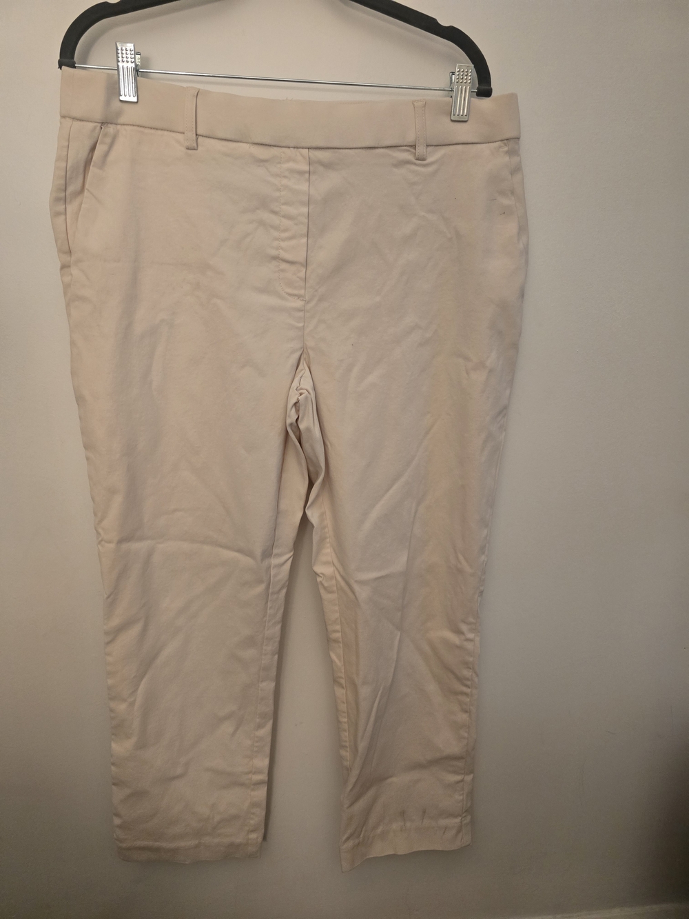 Jules & Leopold Cropped Pants in Light Beige